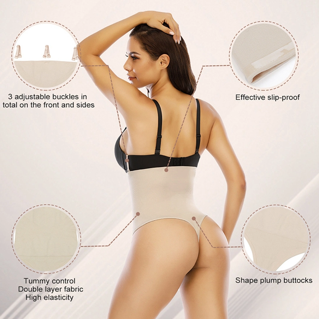 High Compression Seamless Plus Size Body Shaper Plus Size Shapewear Butt Lifter Panties Women Thong Shapewear Panty