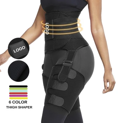 Nouveau Compression taille haute corset dos soutien ceinture néoprène cuisse tondeuse minceur butin femmes cuisse Shaper