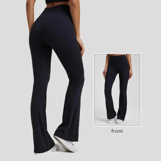 Leggings évasés de Yoga Bootcut pour femmes, vente en gros, ODM/OEM, taille haute, vêtements de sport, pantalons actifs