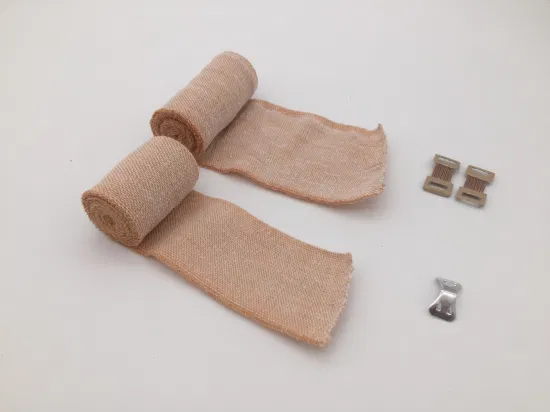 Entraîneur de taille d'enveloppe de bandage élastique élastique uni respirant de première qualité médicale avec clips de fixation